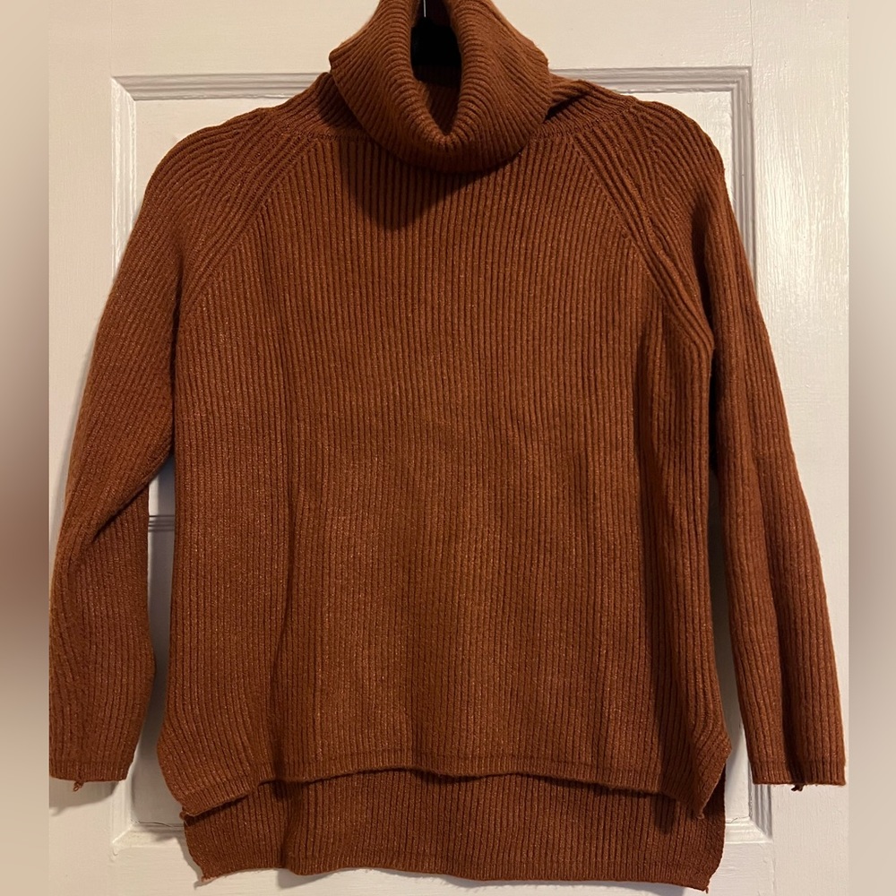 Brown Rust Turtle Neck